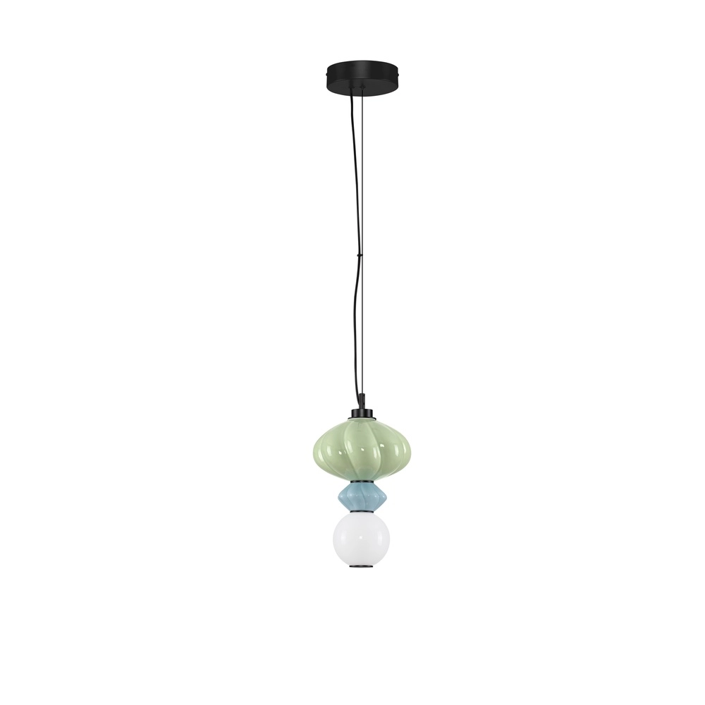 Pendant lamp Oneta green - blue -white