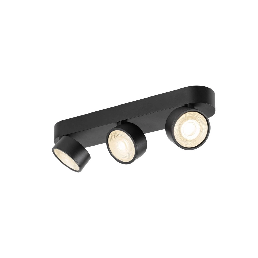 Surface-mounted spot Kalu 2.0 triple black 2700K