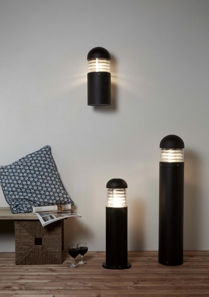 Black floor lamp Bronx 60cm Searchlight 5053423043029