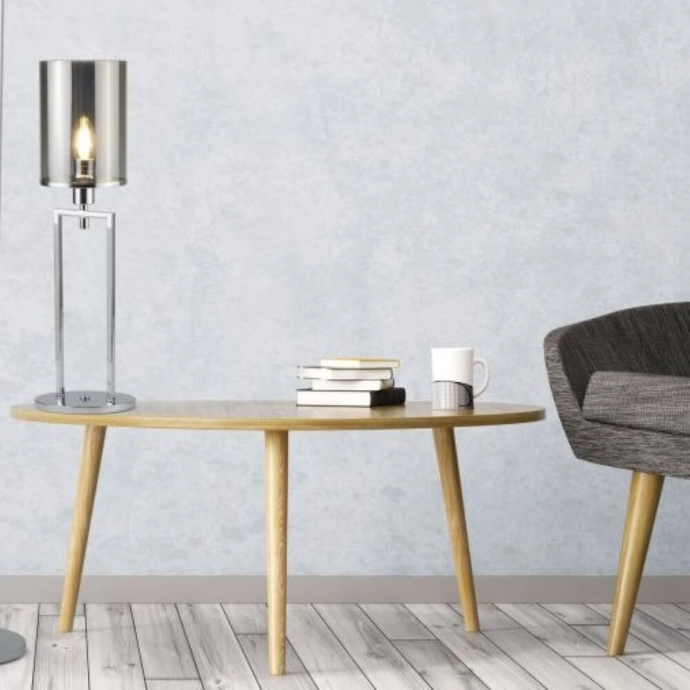 Table lamp Catalina with smoke glass Searchlight 5053423097879