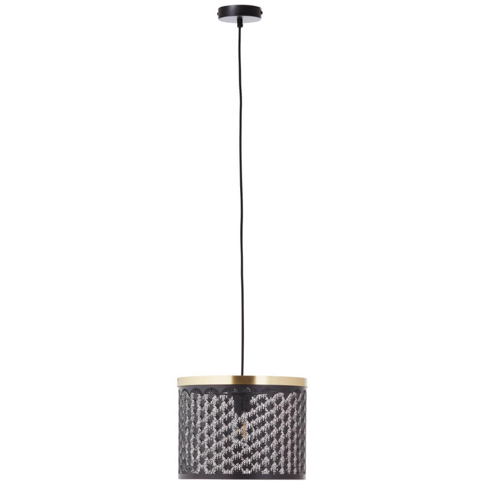 Black pendant lamp Neolia with gold Brilliant 4004353382017