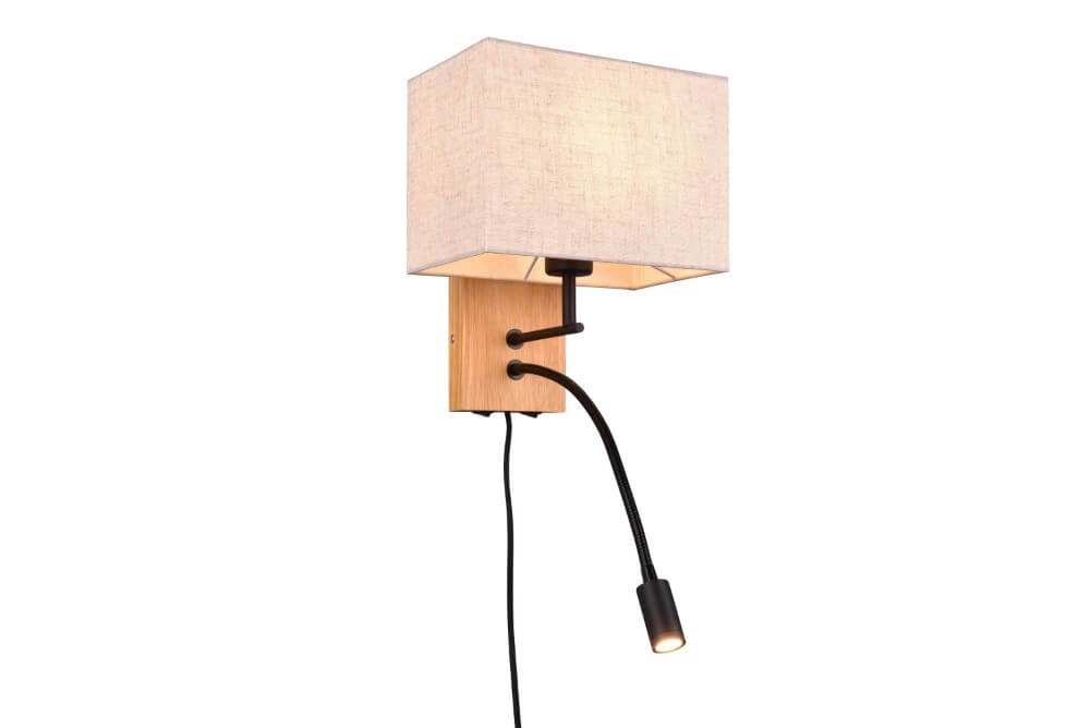 Rural wall lamp Nilam rectangular hood Trio 4017807567977