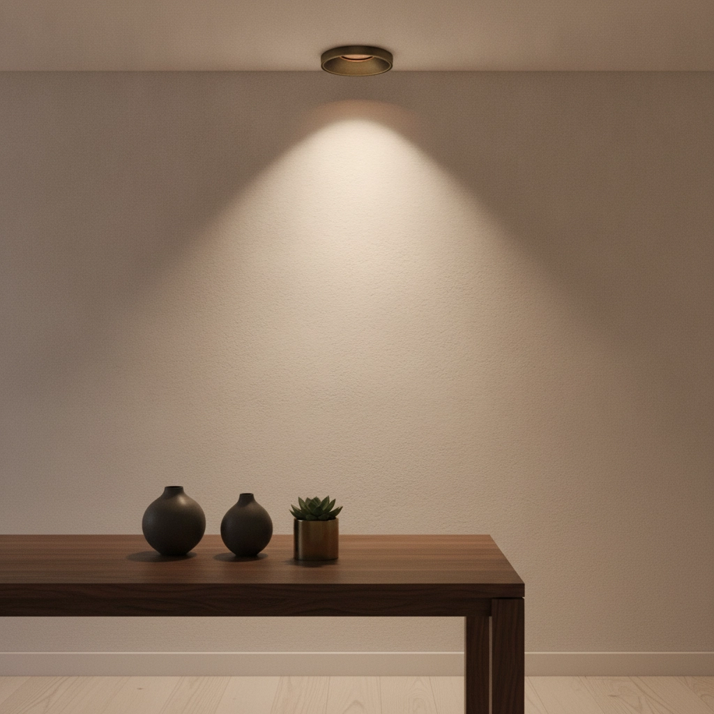 Round recessed spotlight Malmo antique bronze