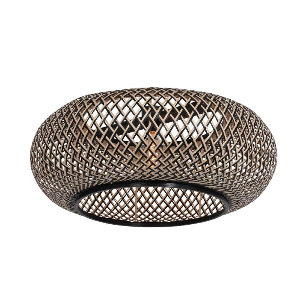 Rattan arc lamp Sparkled black Steinhauer 8712746152951
