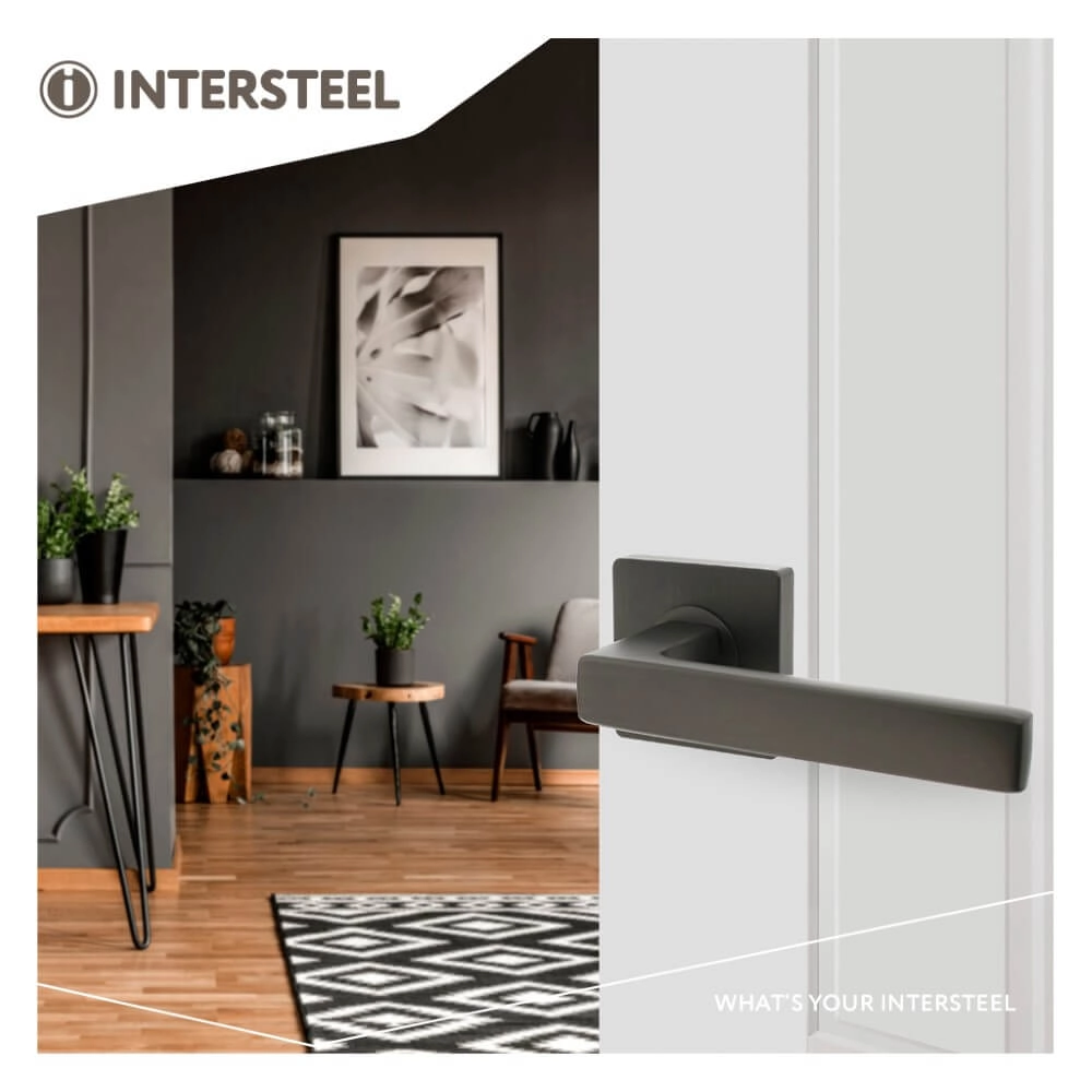 Tight door handle Hera square anthracite Intersteel 8714186539163