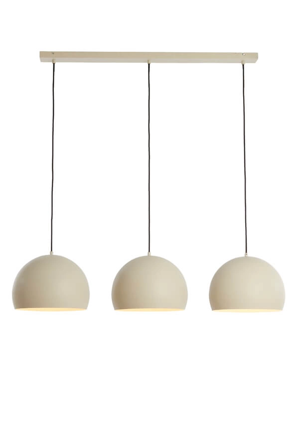 3-light pendant lamp Jaicey cream Light & Living 8717807712426