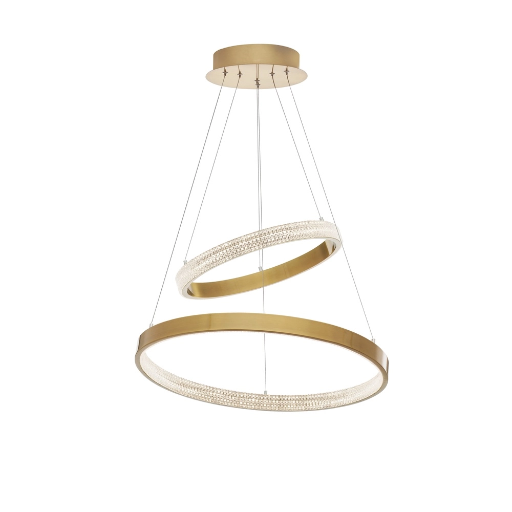 Pendant lamp Preston gold Ø 60cm double Lyora 5212017424105