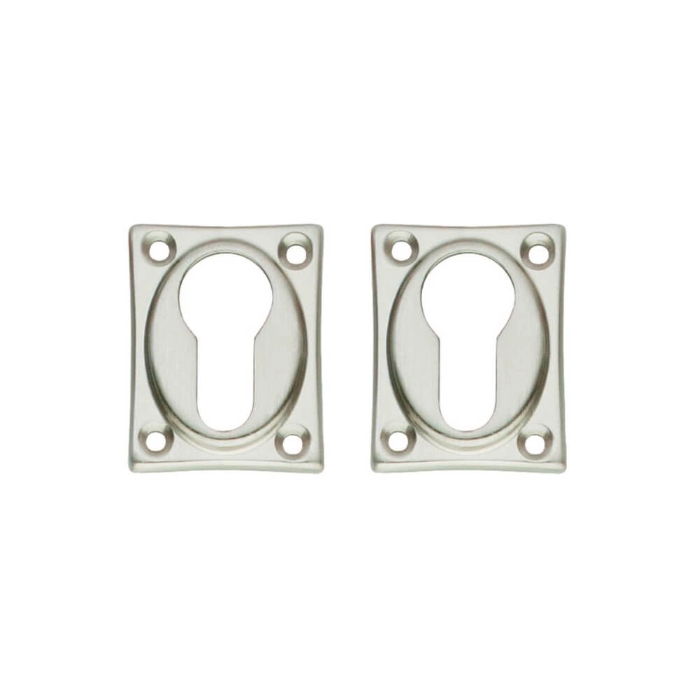 Set of 2 Cylinder Rosettes Tira rectangle nickel matt