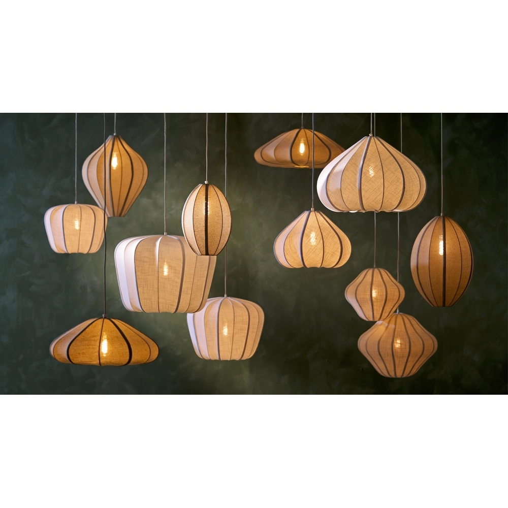 Fabric pendant lamp Cesano Ø 64cm - natural Light & Living 8717807779290