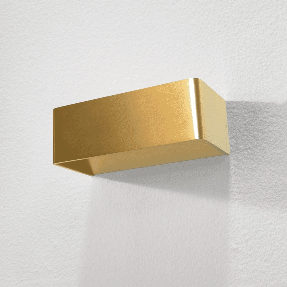 Gold wall spotlight Mainz with LED