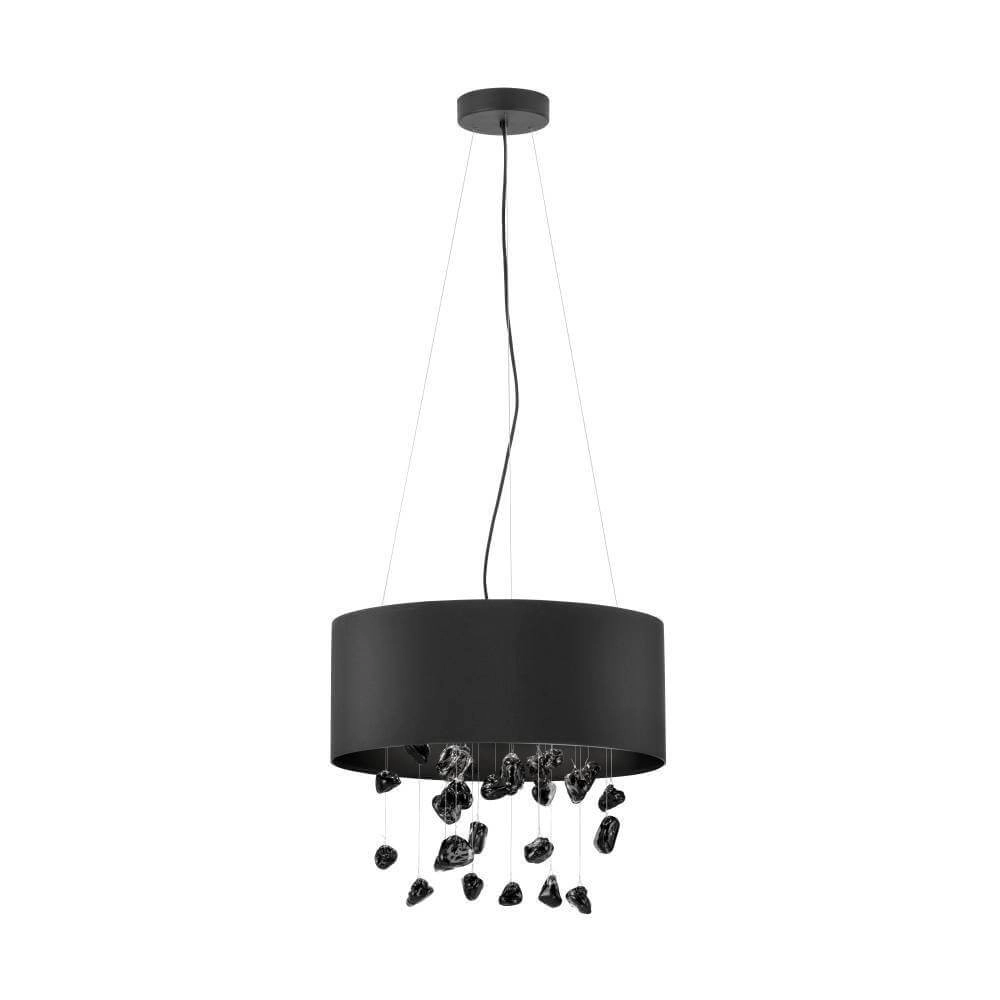 Black hanging lamp Escuela with hood - Ø 53cm