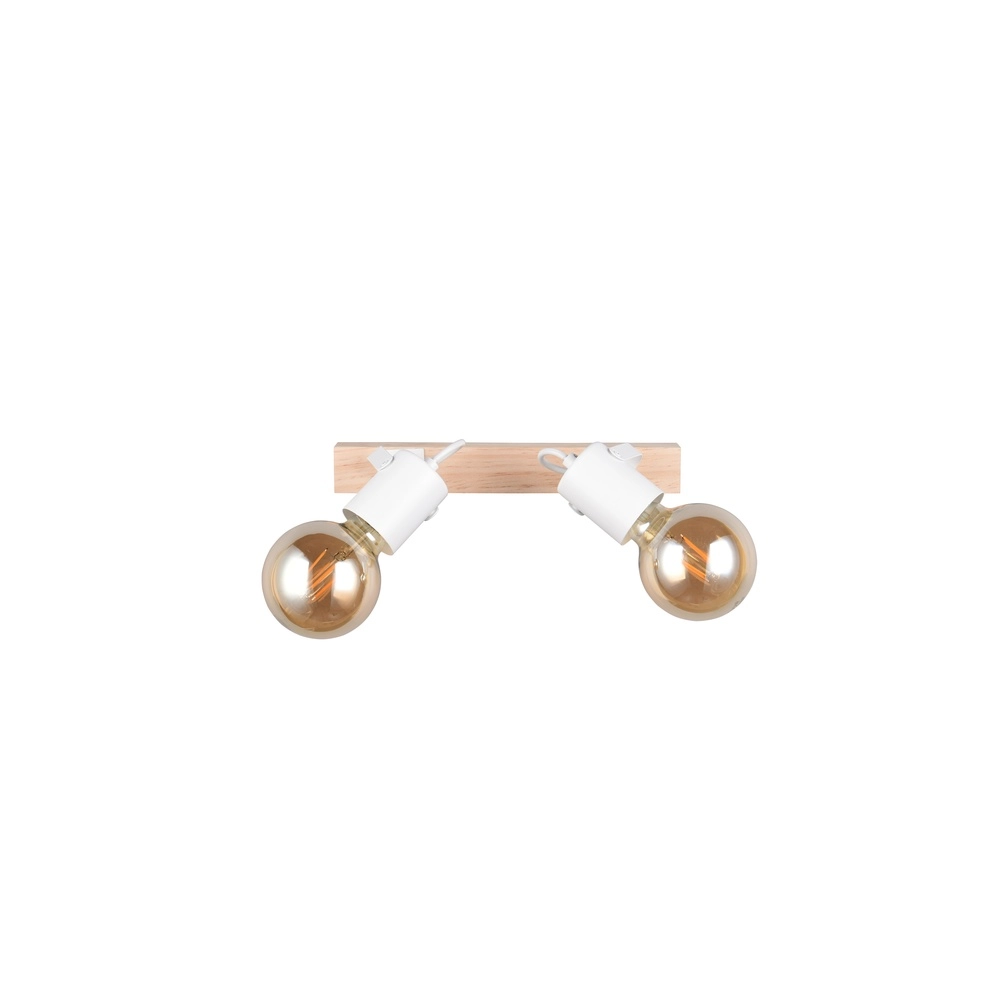 Double ceiling light Lynar white with wood Trio 4017807670745