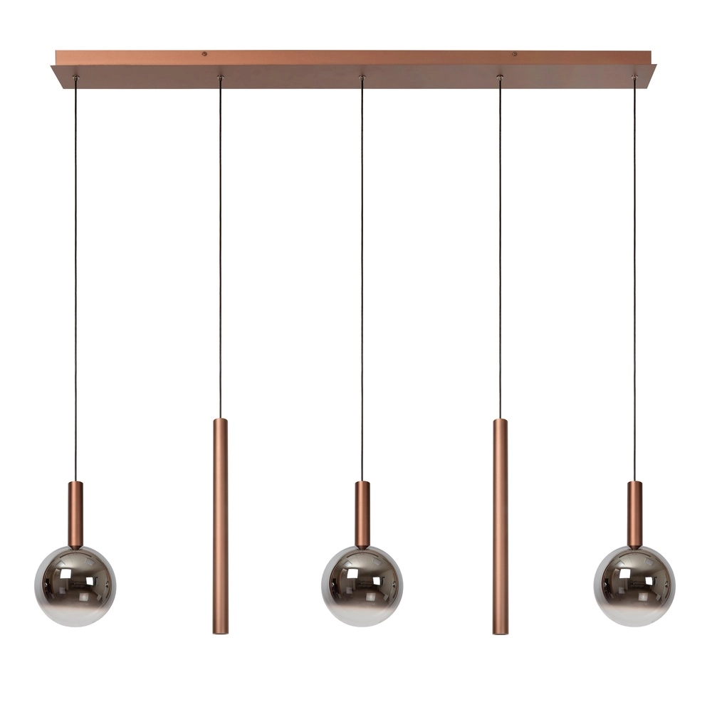 Design pendant lamp Jasmine copper 5-lights Premium by Lucide 5411212741301