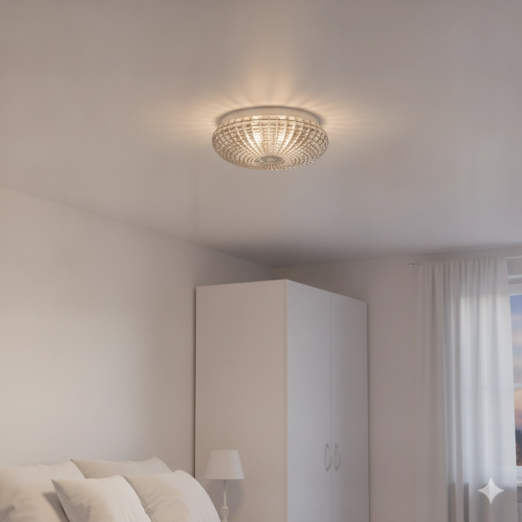 Ceiling lamp Clam smoke glass