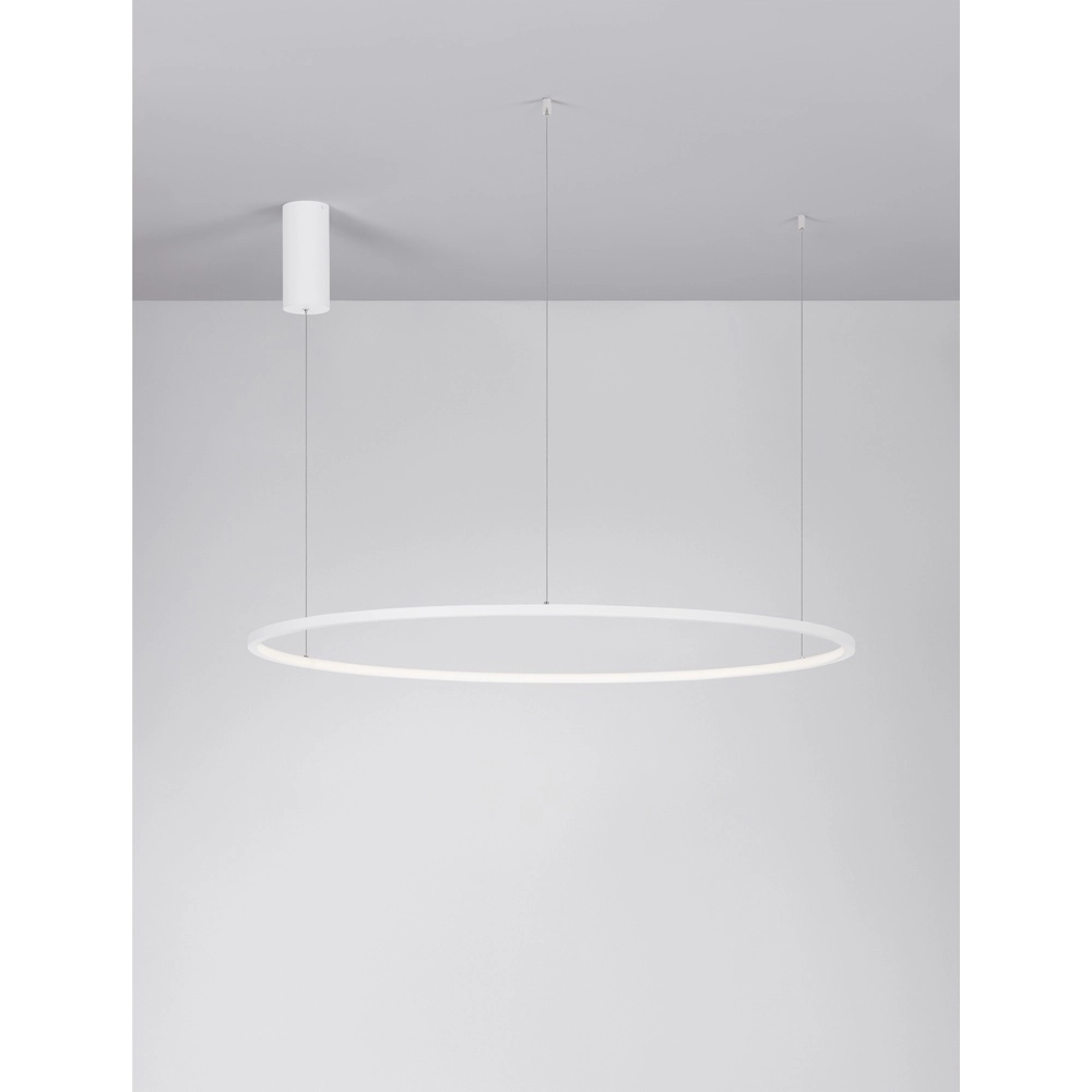 Round pendant lamp Tarquin white Ø 100cm