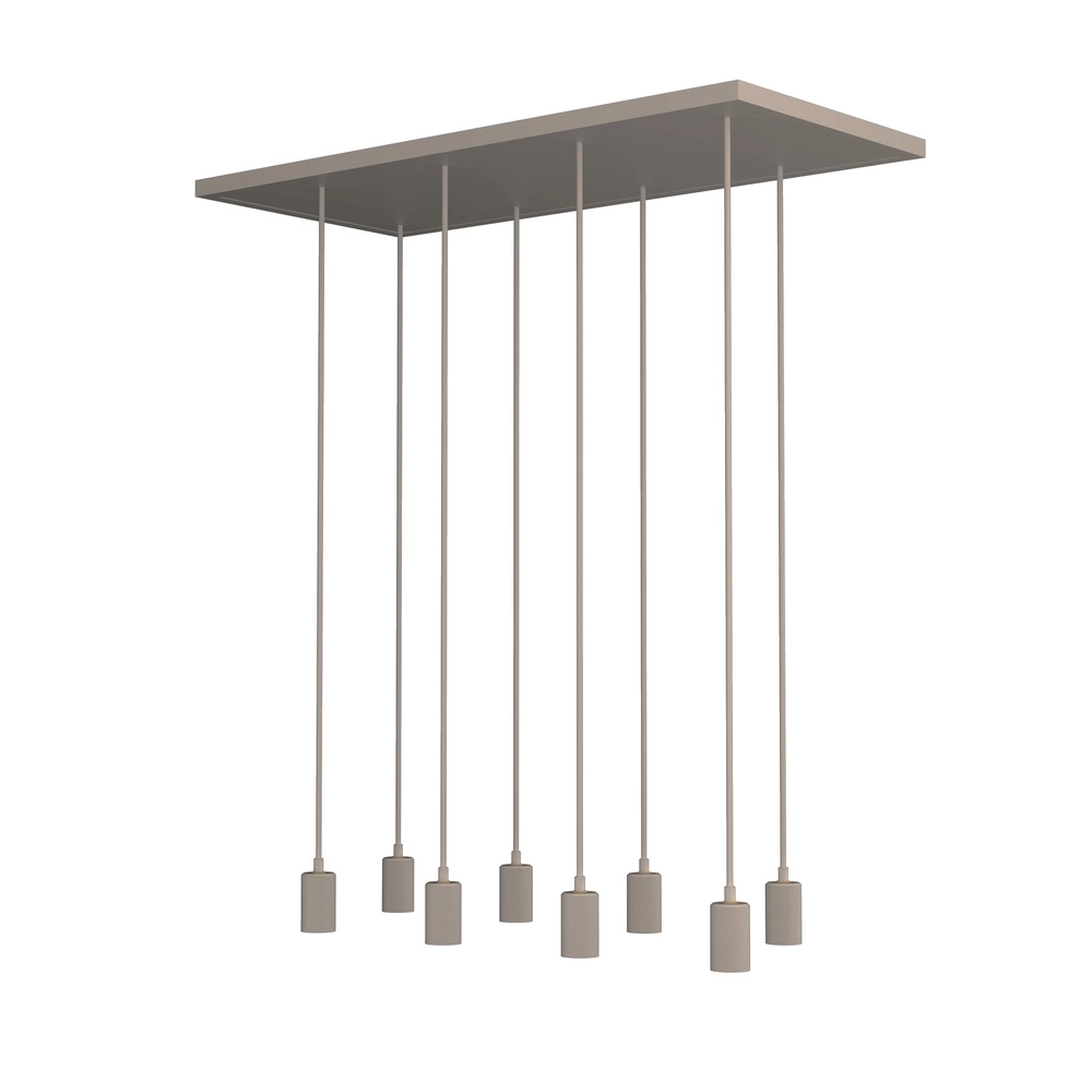 Sand brown pendant lamp Madox 8-light