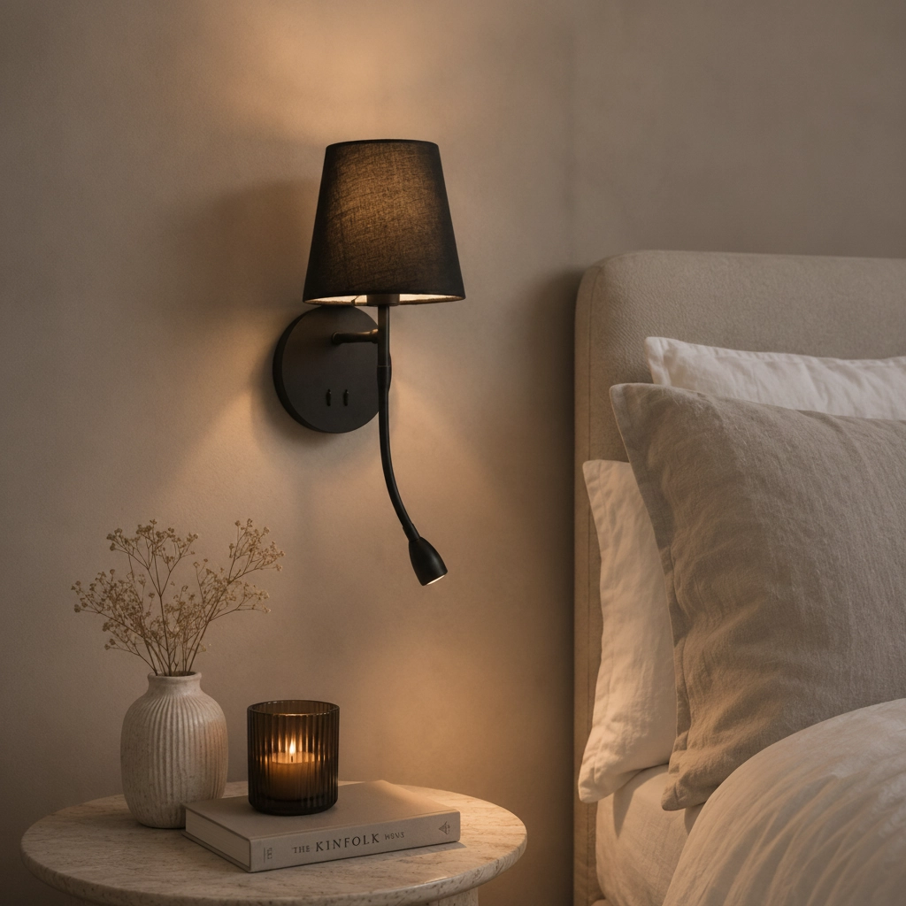 Bedside lamp Nia black