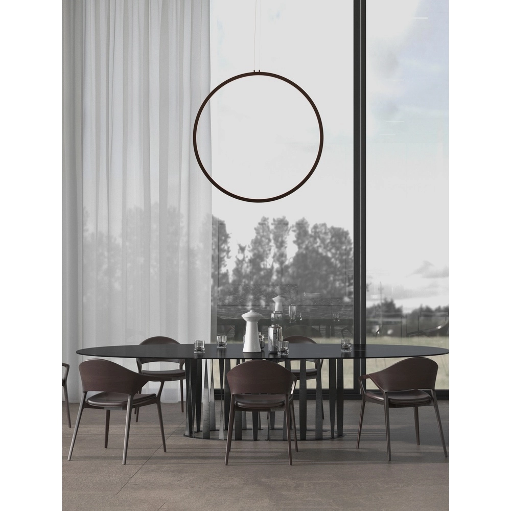 Round pendant lamp Change Ø 80.7cm black Lyora 5212017437310