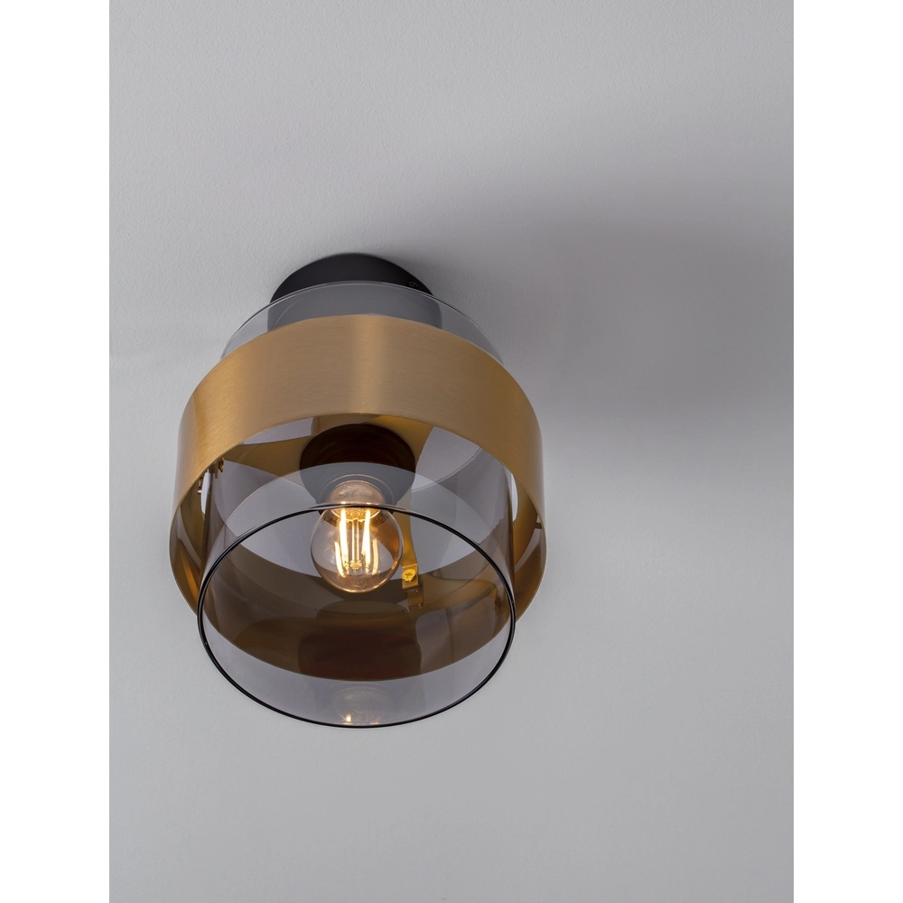 Ceiling lamp Sianna Ø 18cm black with gold Lyora 5212017445438