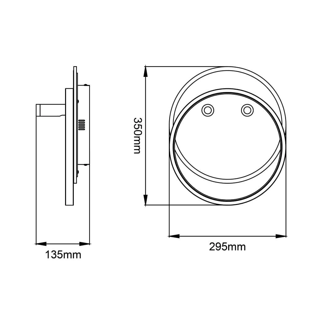 Led ceiling light Eunomia with 2 spotlights Brilliant 4004353409684