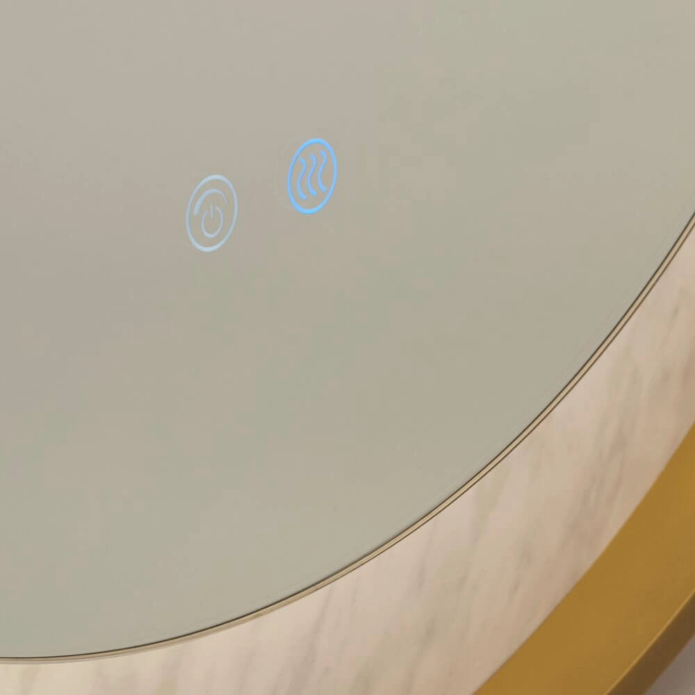 Bathroom mirror Luxo Gold with light Searchlight 5053423272108