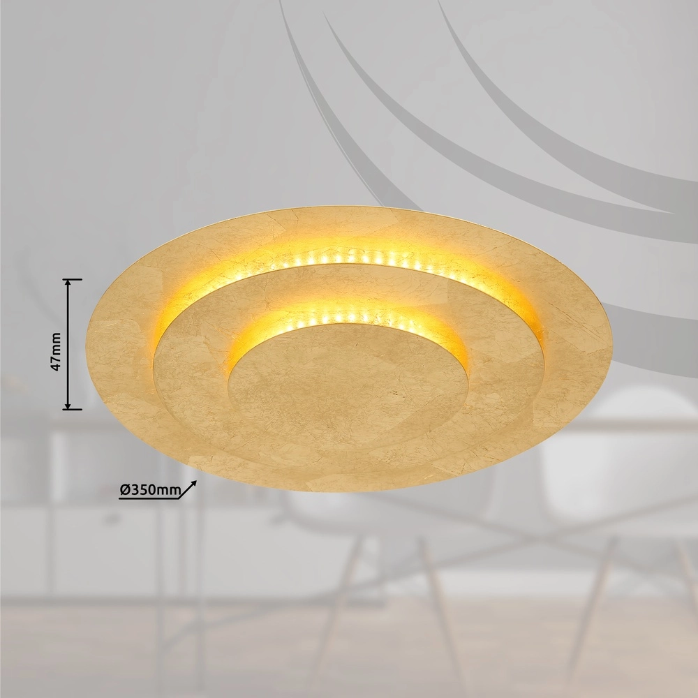 Golden ceiling lamp Heda Ø 35cm Globo 9007371446537