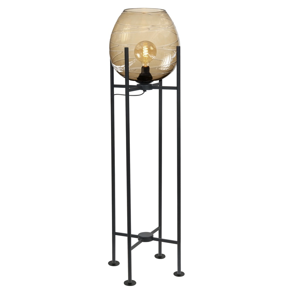 Floor lamp Fantasy black with gold glass 101cm