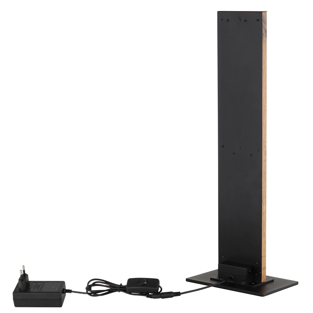 Table lamp Hayden black with wood Globo 9007371583584