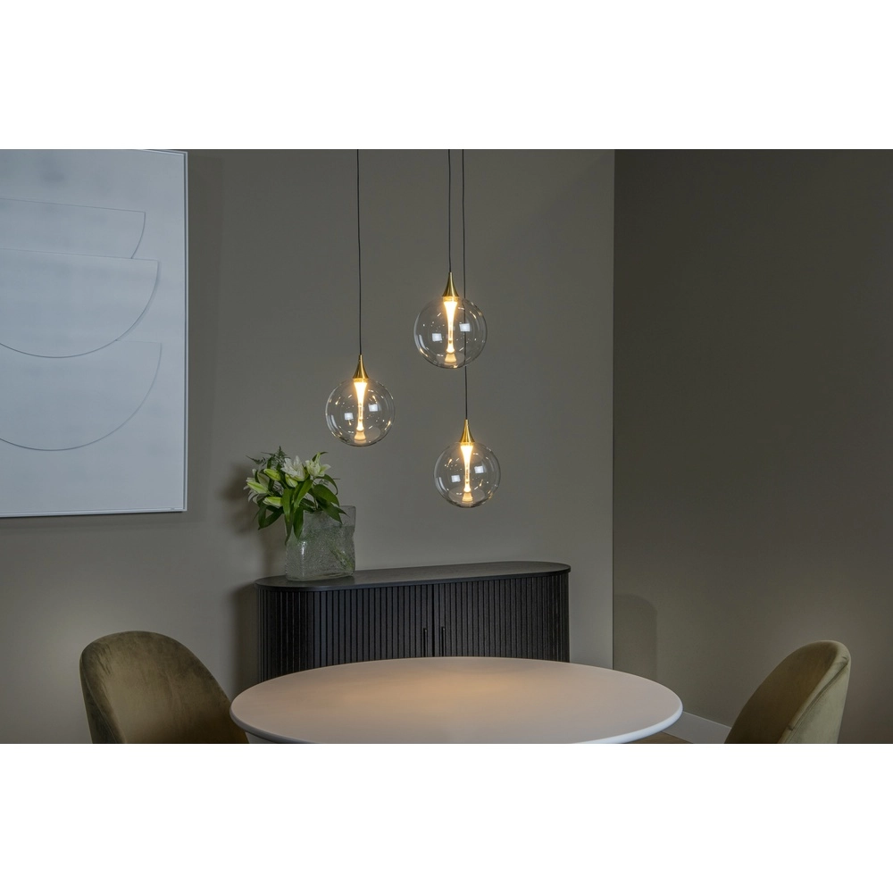 Design LED pendant light Gisela clear - 3x Ø 16cm Premium by Lucide 5411212134783