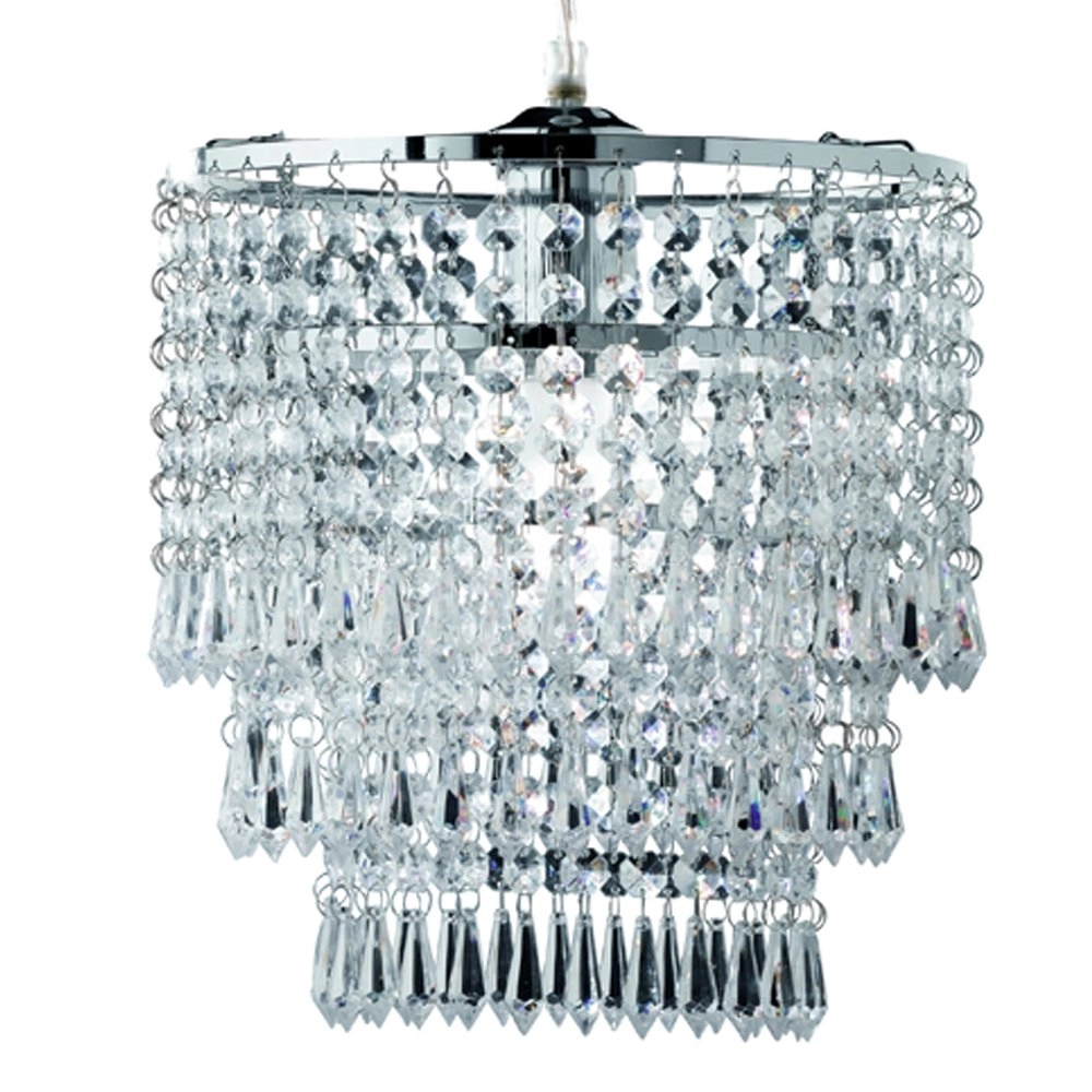 Pendant lamp Orient chrome with crystal Trio 4017807149289