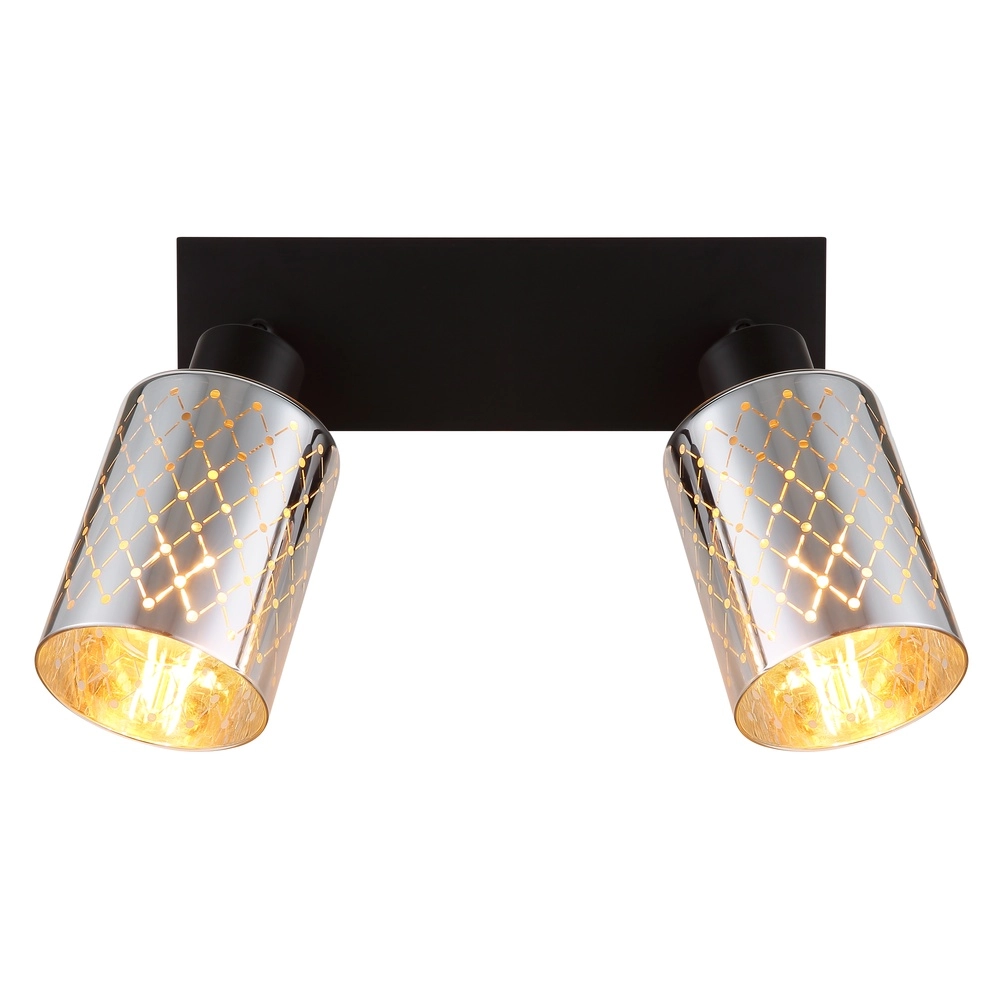 Design ceiling lamp Alonso 2-light black Globo 9007371566259