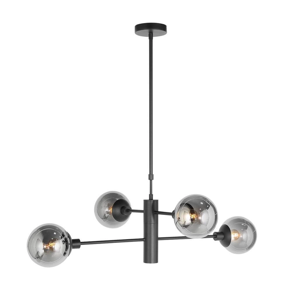 Design pendant lamp Constellation black with smoke glass