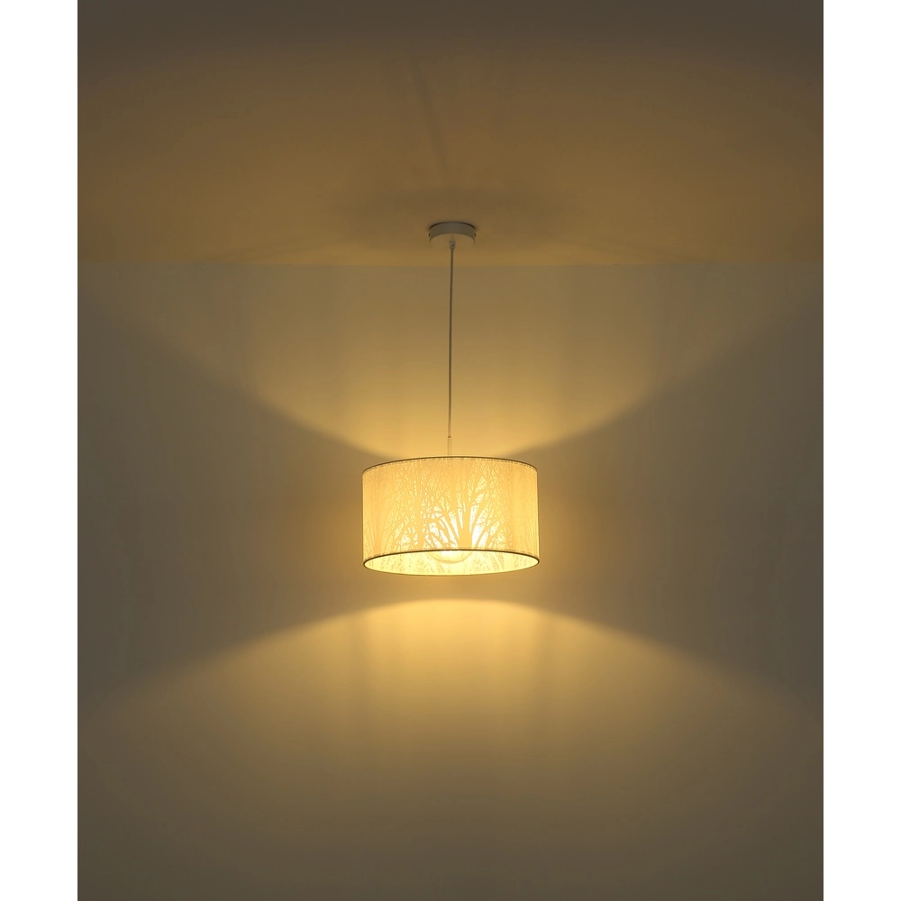 White pendant lamp Pinni Ø 38cm black Globo 9007371400256