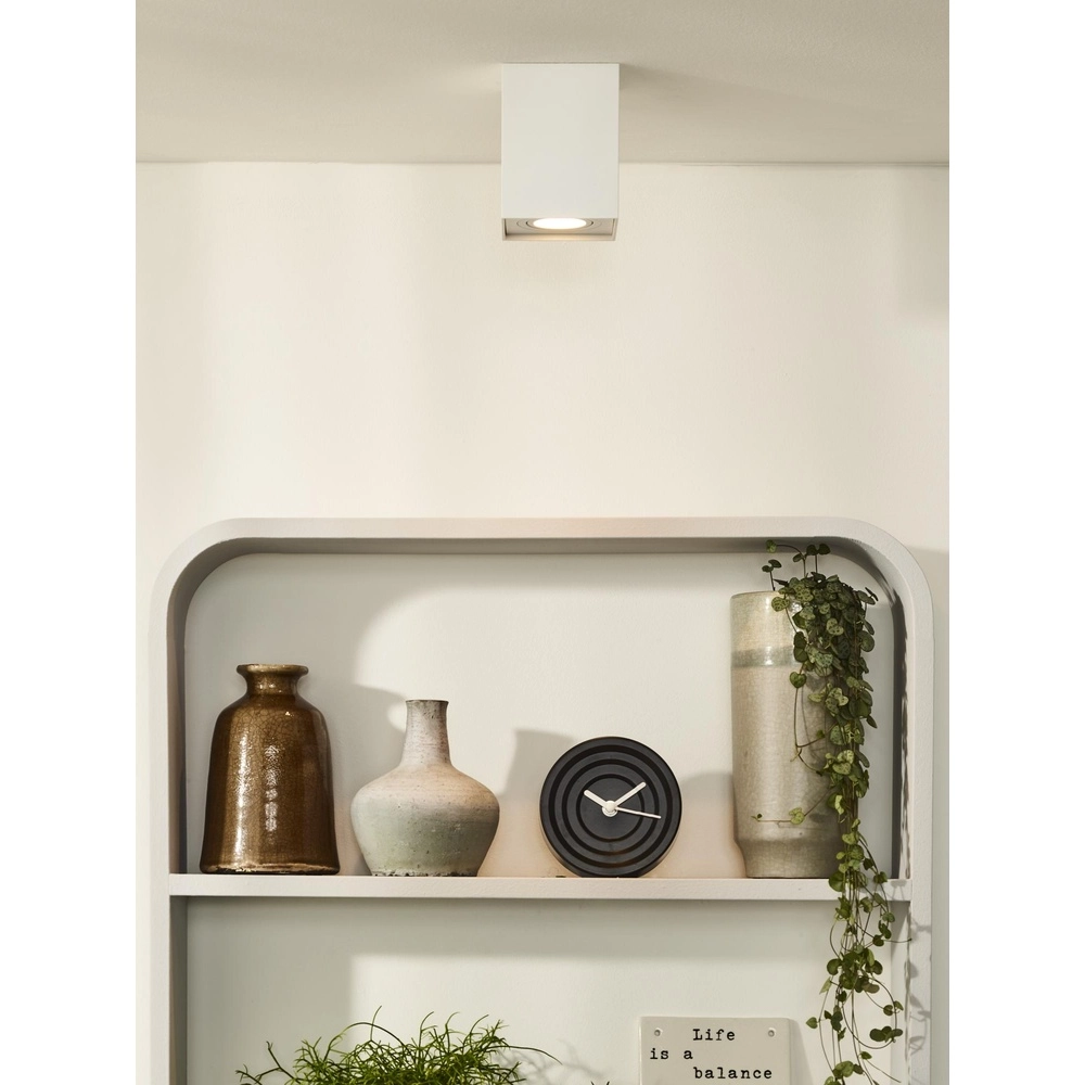 Surface-mounted ceiling spot Tube square white Lucide 5411212220813