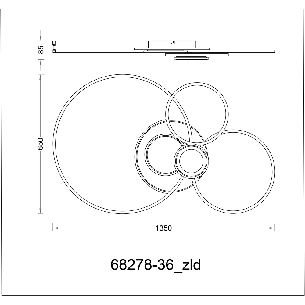 Silver Grey Ceiling Lamp Beltran Design Globo 9007371583690