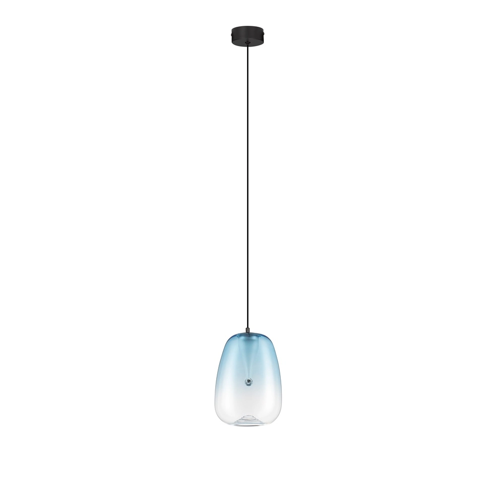 Design pendant lamp Oblo 1-light blue glass Lyora 5212017474117