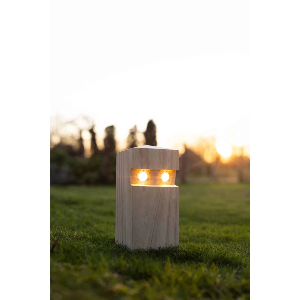 Wooden path lighting Pallina Oak - 20cm - 2700K