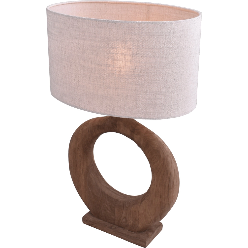 Japandi table lamp Woodie Round 45cm -wood with natural Masterlight 8718121392769