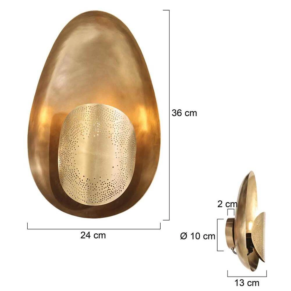 Oval wall lamp Brass bronze Steinhauer 8712746171655