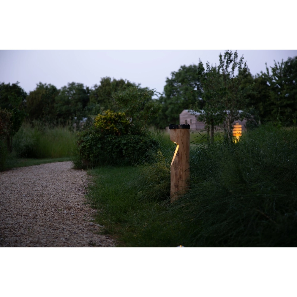 Wooden solar path lighting Bosco Solar Chestnut - 65cm - 2700K