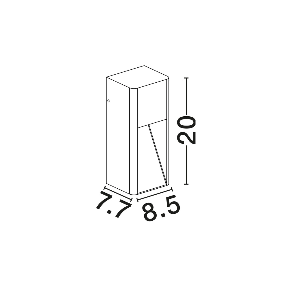 Sleek wall lamp Mazu white Lyora 5212063504370