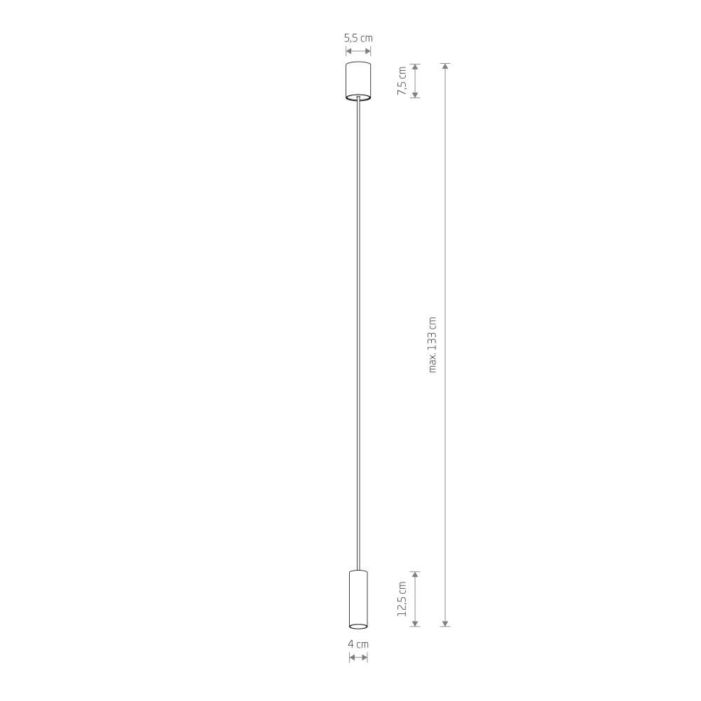 Narrow pendulum Fourty S black Lyora 5903139107655