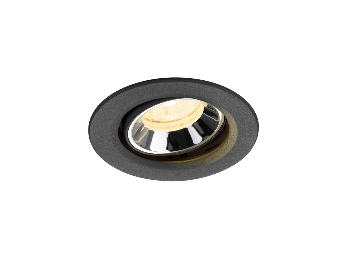 Recessed spotlight Numinos Move XS black/chrome 3000K - 20deg