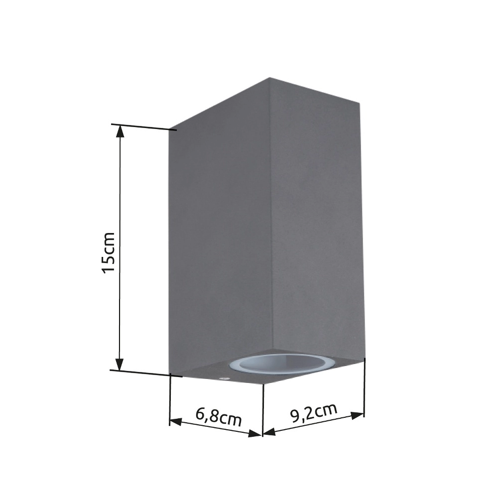 Surface-mounted spot Veronika Up & Down Anthracite Globo 9007371422067