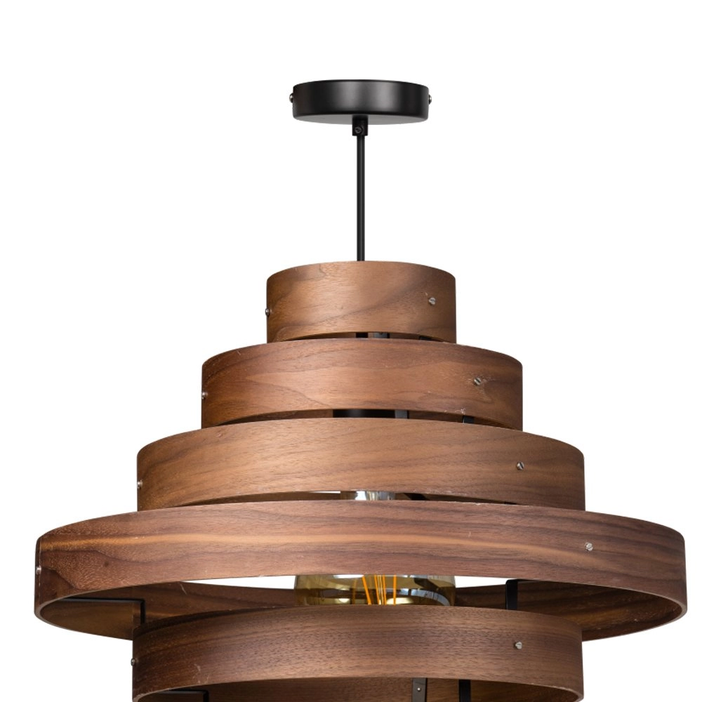 Tough pendant lamp Walnut 7-ring wood brown ETH 8719075185759
