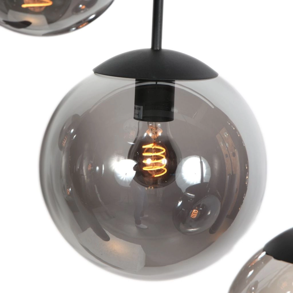 Design pendant lamp Bollique 9-light black Steinhauer 8712746187670