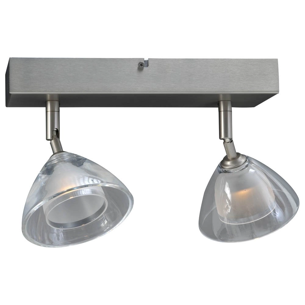 LED flush ceiling light Caterina LED Beam 2-light metal gray