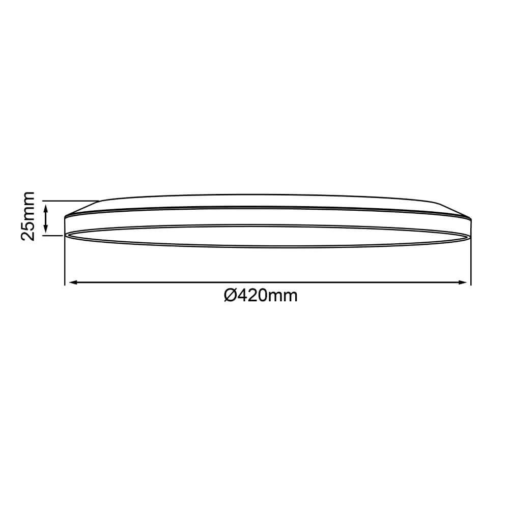 Ceiling lamp Sorell Ø 42cm black Brilliant 4004353413698