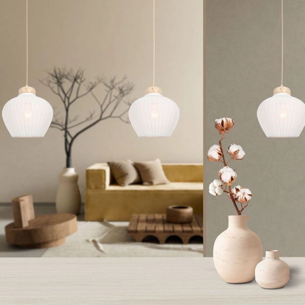 Pendant lamp Travino sand brown Ø21cm Steinhauer 8712746184365