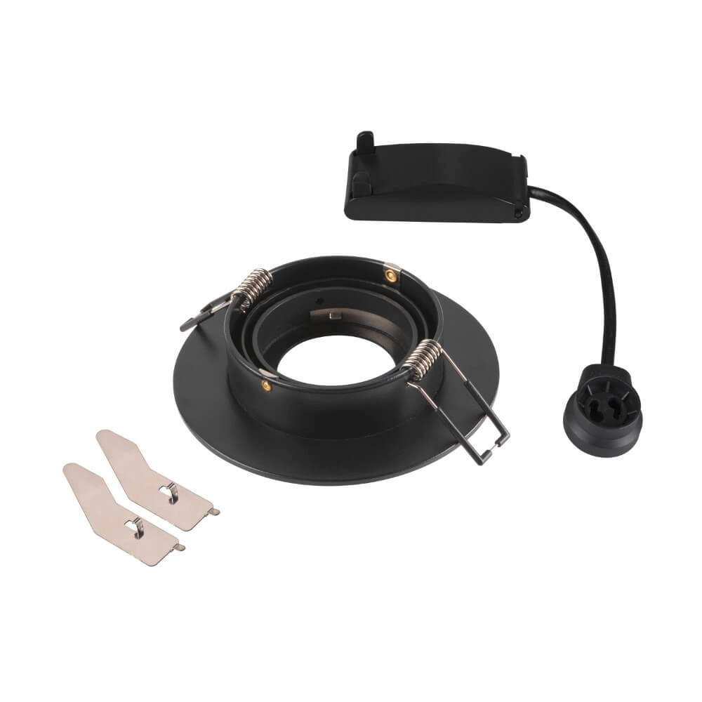 Recessed spotlight New Tria 75 XL round - black - GU10 SLV 4024163280563